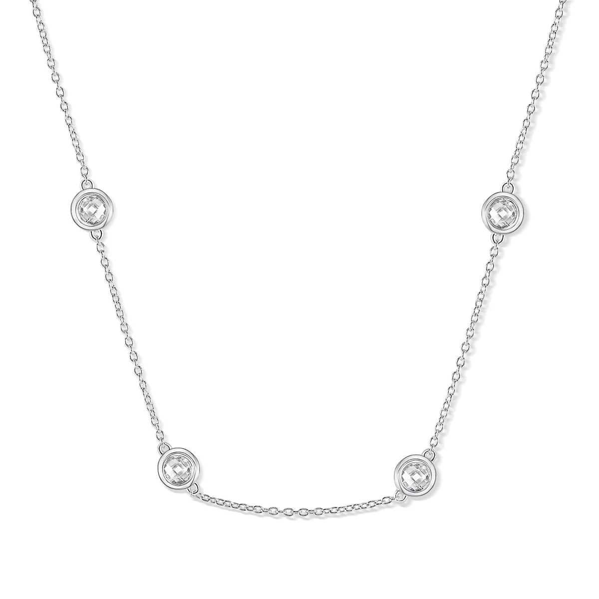 Sterling-Silver-Round-Cut-Necklace